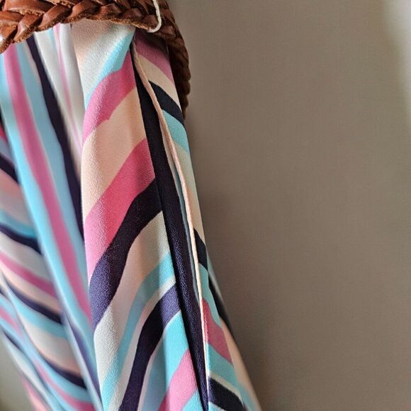 EUC LC LAUREN CONRAD STRIPED SHORT SLEEVES SWING STYLE SHORT DRESS SIZE M - Picture 13 of 16